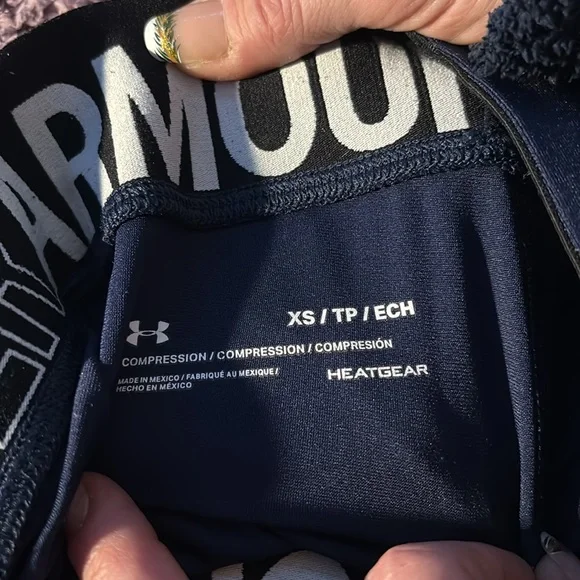 Under Armor spandex. Navy blue. Size extra small. - Picture 3 of 3